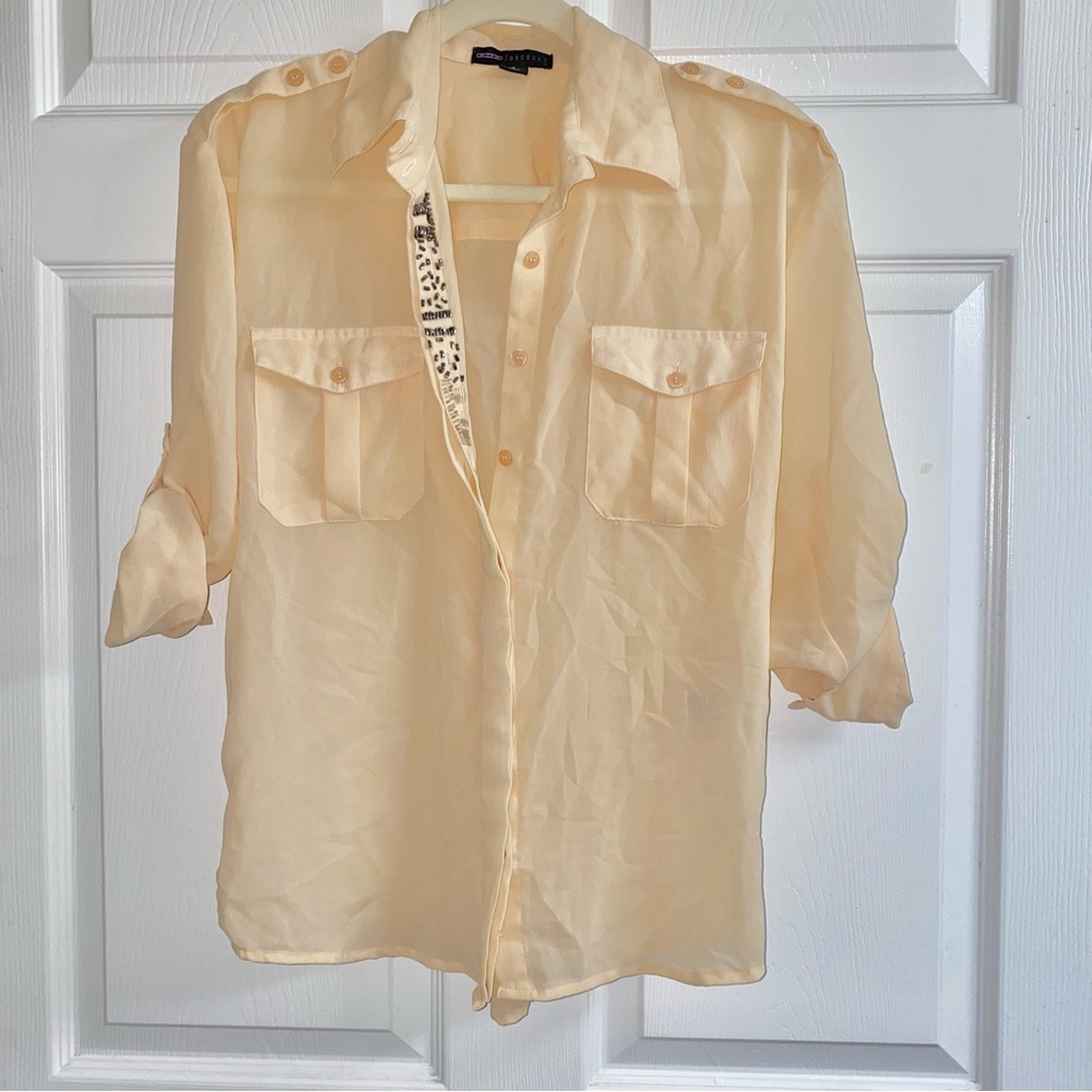 Women's Cream Button Down Shirt